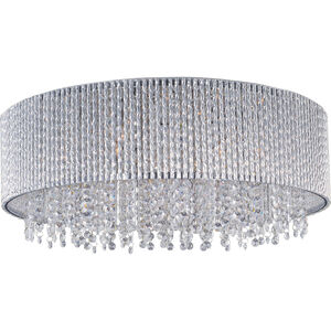 Spiral 10 Light 22 inch Polished Chrome Flush Mount Ceiling Light