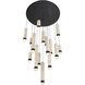 Cambre LED 32 inch Matte Black Multi Drop Chandelier Ceiling Light