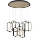 Dagmar LED 33 inch Gold and Black Chandelier Ceiling Light