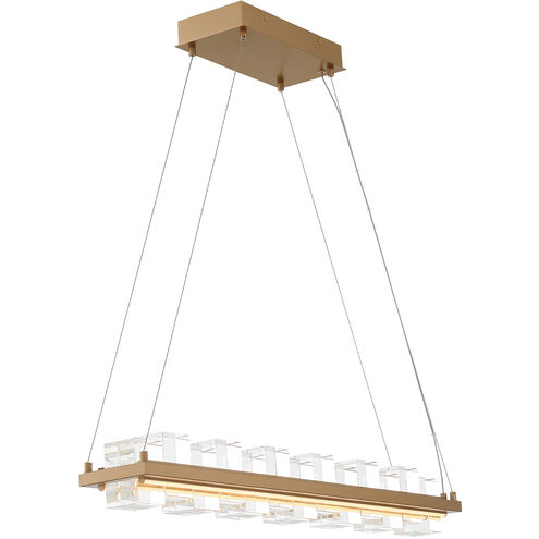 Bruco Linear Chandelier Ceiling Light in Gold
