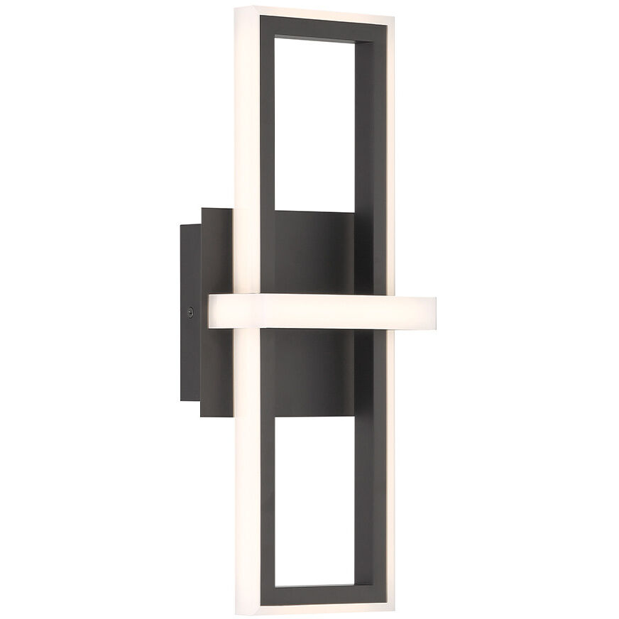 Bordo LED 16 inch Black Outdoor Wall Sconce