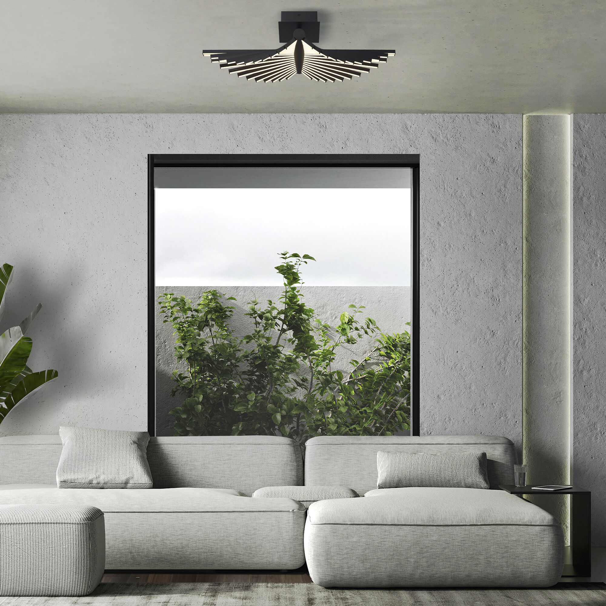 Seraph LED 11.25 inch Black Flush Mount Ceiling Light