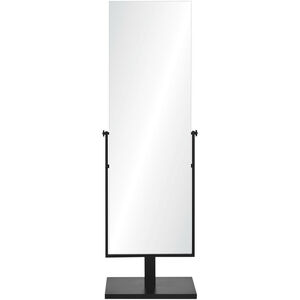 Samira 61 X 20 inch Clear and Matte Black Floor Mirror