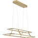 Cadoux Linear Chandelier Ceiling Light in Gold