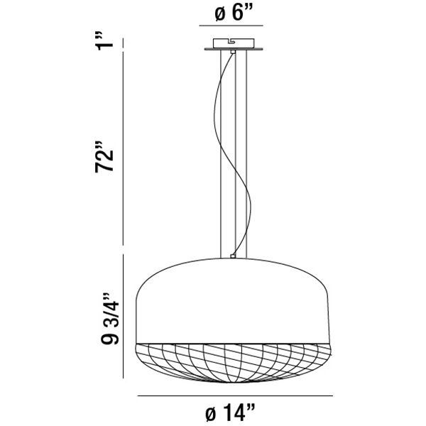 Corson 1 Light 14 inch White Pendant Ceiling Light, Large