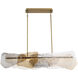 Grotto 1 Light 58.25 inch Antique Brass Linear Chandelier Ceiling Light