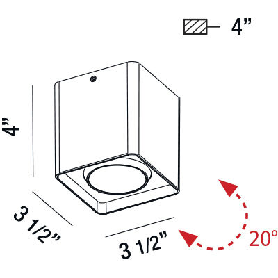 Ontario LED 4 inch Marine Grey Outdoor Wall Mount