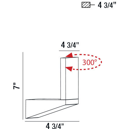 Mana LED 7 inch Marine Grey Outdoor Wall Mount