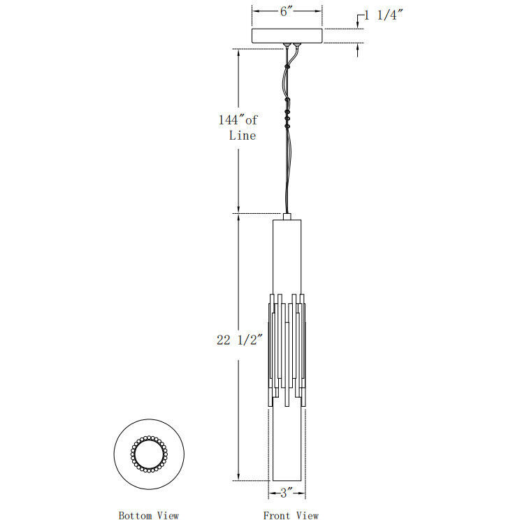 Venna LED 3 inch Antique Brass Pendant Ceiling Light