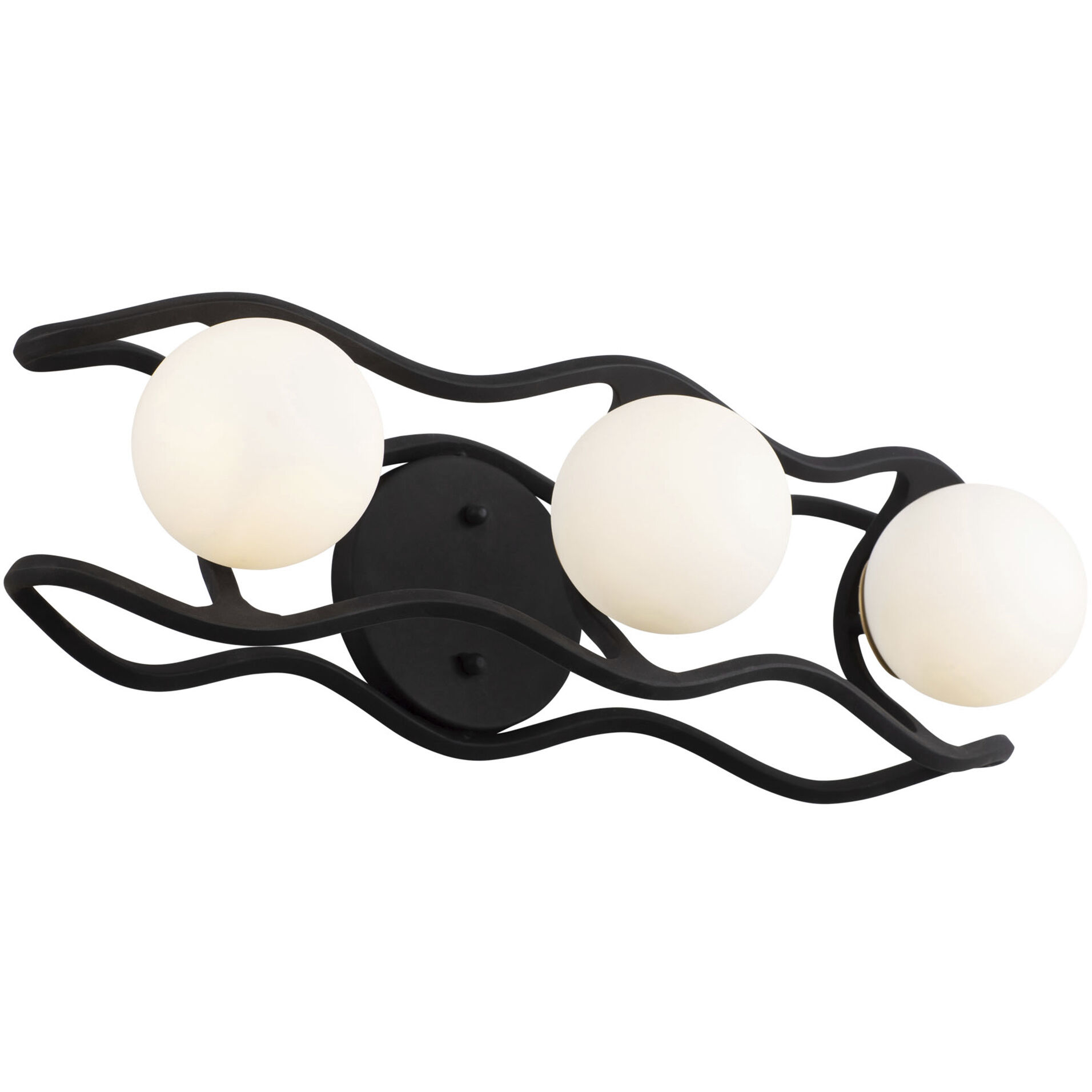 Black Betty 3 Light 20.5 inch Carbon and French Gold Bath/Vanity Wall Light