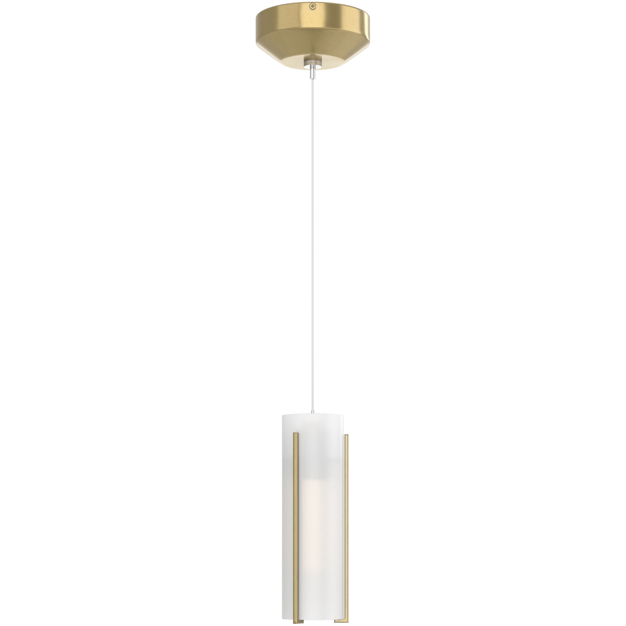 Exos Glass 1 Light 3.46 inch Modern Brass Mini Pendant Ceiling Light - Open Box