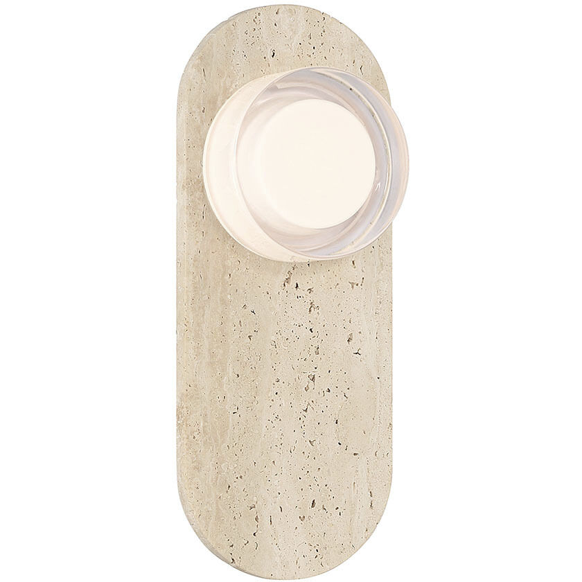 Sternn LED 15 inch Travertine Outdoor Wall Sconce in Clear Wave