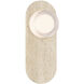 Sternn LED 15 inch Travertine Outdoor Wall Sconce in Clear Wave
