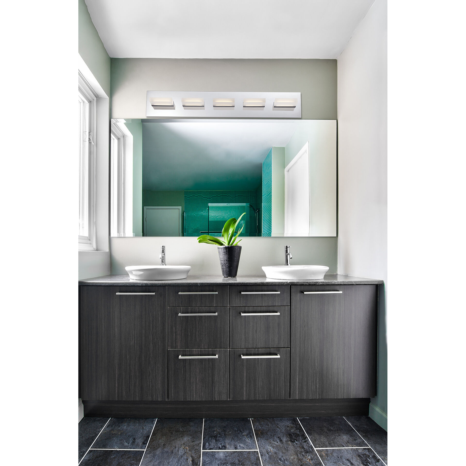 Olson LED 24 inch Black Vanity Light Wall Light