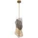 Grotto 1 Light 8.5 inch Antique Brass Standard Pendant Ceiling Light