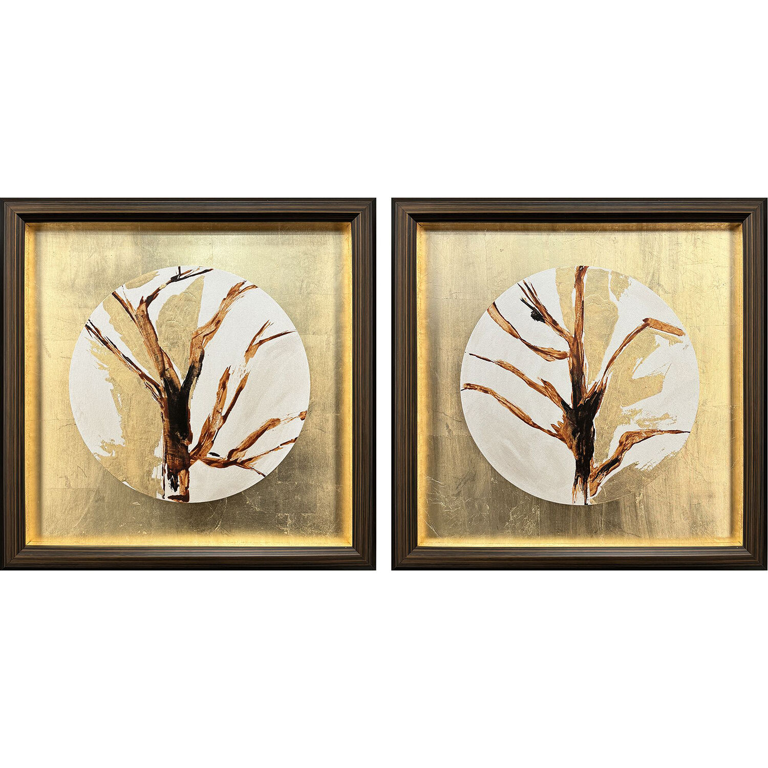 Golden Solstice Brown and Beige and Metallic Canvas, The Studio