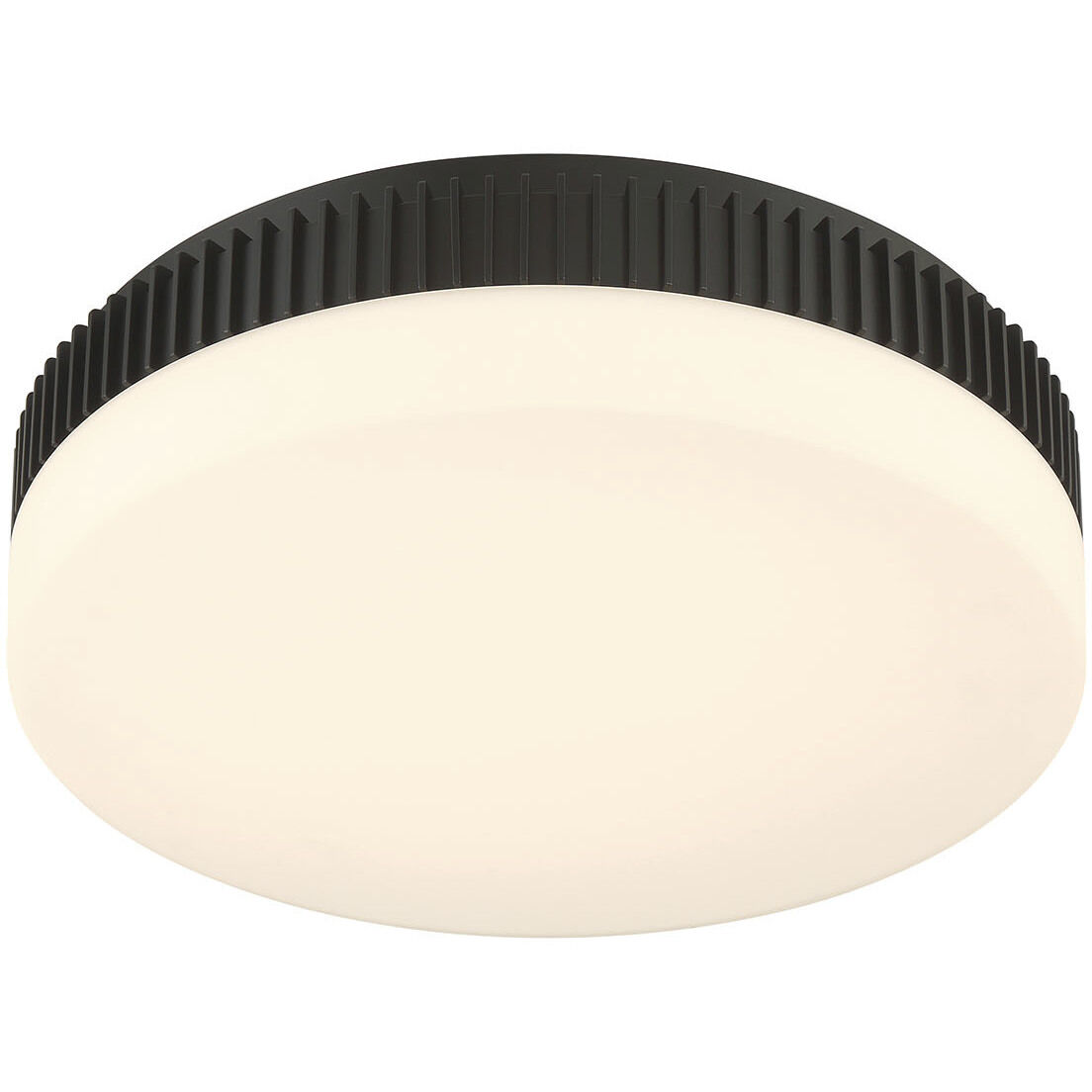 Purgos LED 17.75 inch Antique Brass Flush Mount Ceiling Light