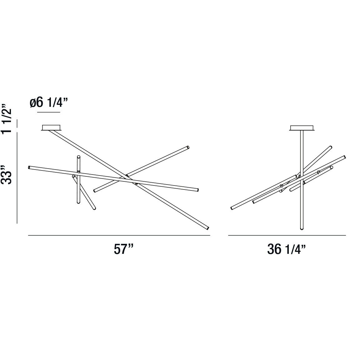 Crossroads LED 36 inch Antique Brass Flush Mount Ceiling Light