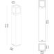 Beacon 9 watt Black Outdoor Bollard