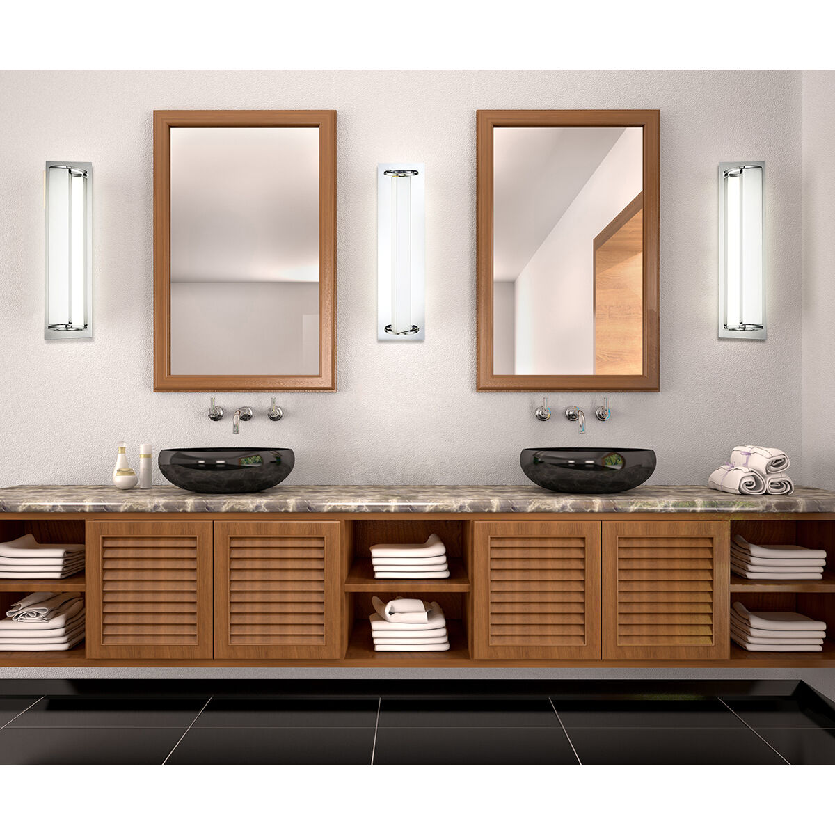 Viola LED 34 inch Chrome Wall Sconce Wall Light, Large