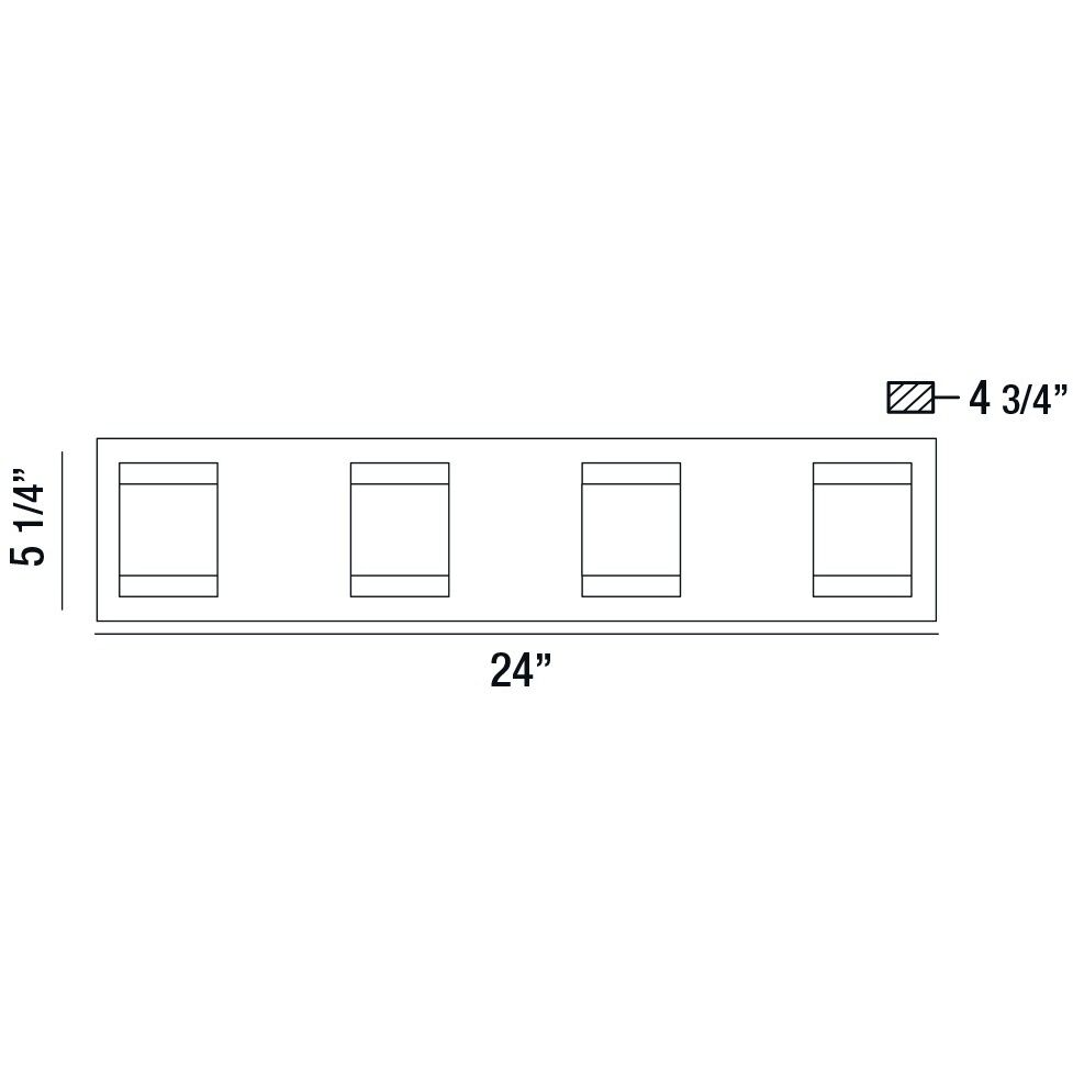 Seaton LED 24 inch Chrome Vanity Light Wall Light
