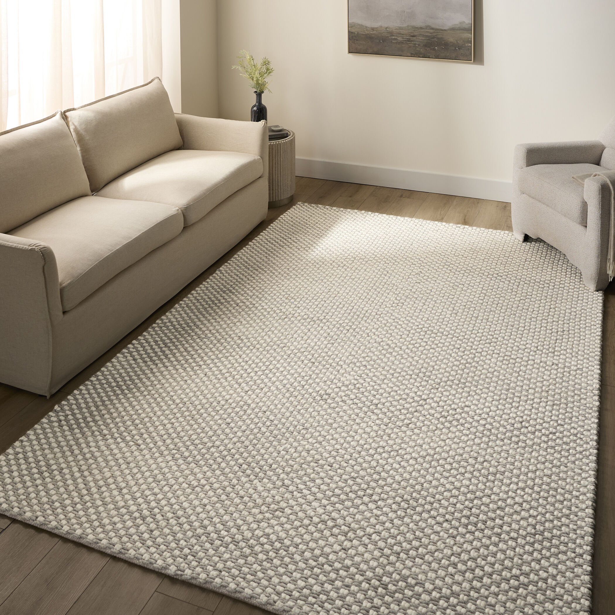 Natural Luxe Blue and Ivory Indoor Rug