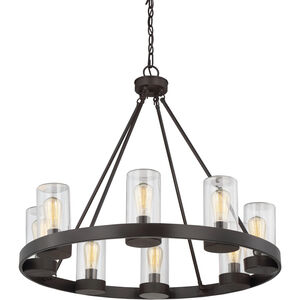 Inman 8 Light 32 inch English Bronze Outdoor Chandelier