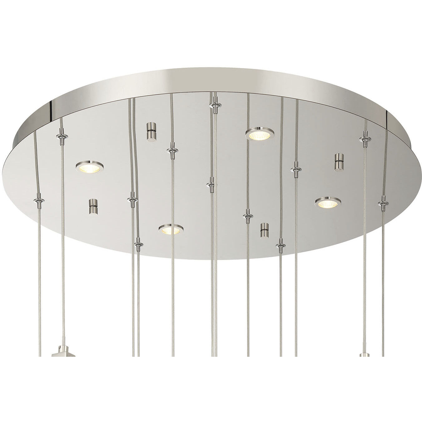 Jateo LED 24 inch Polished Nickel Multi Drop Chandelier Ceiling Light