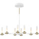 Torcia Linear Chandelier Ceiling Light in White