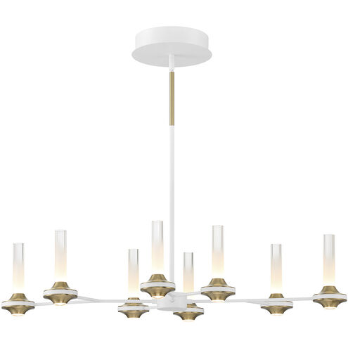 Torcia Linear Chandelier Ceiling Light in White