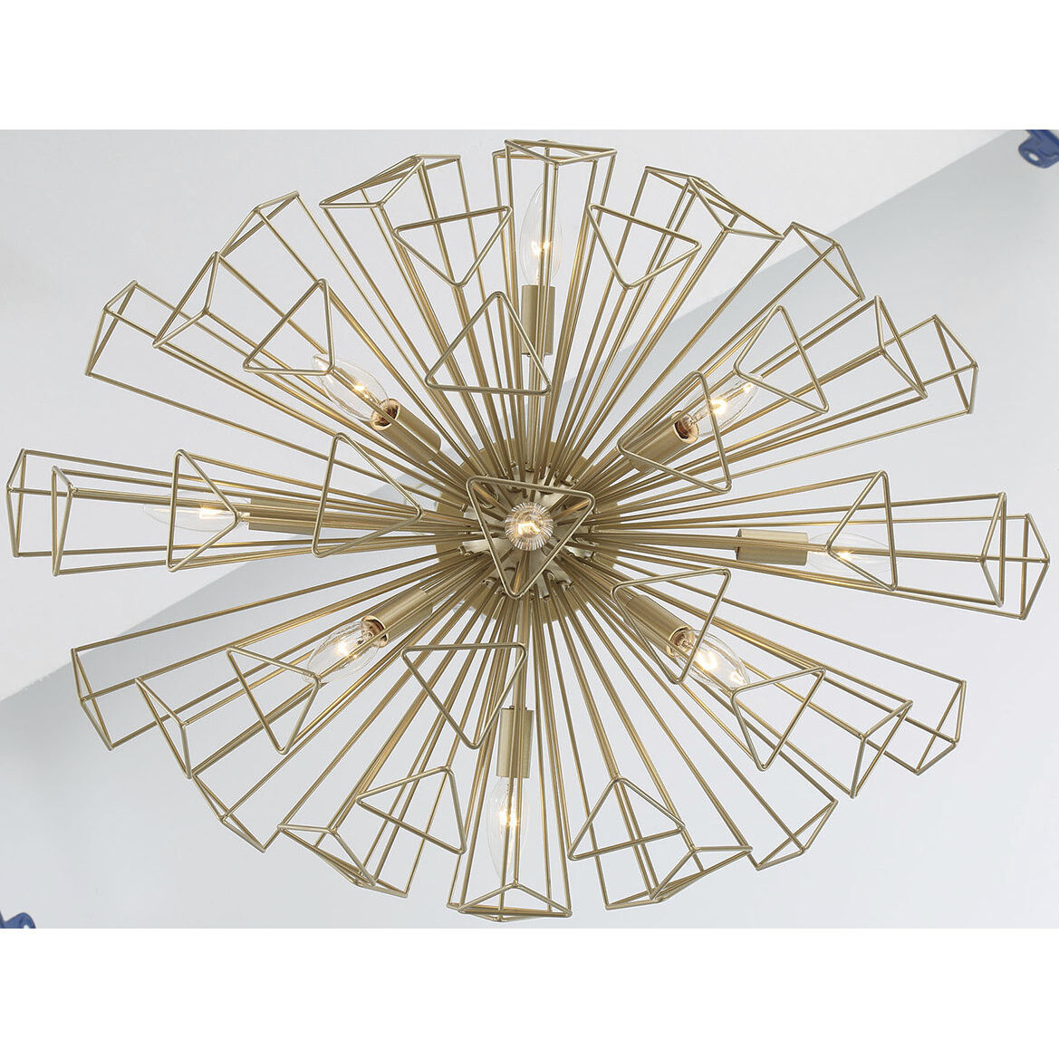 Dendelio 9 Light 22.5 inch Gold Chandelier Ceiling Light