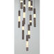 Ronda LED 20 inch Harlow Bronze Multi Drop Chandelier Ceiling Light