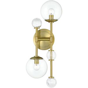 Traiton 2 Light 6 inch Gold Wall Sconce Wall Light