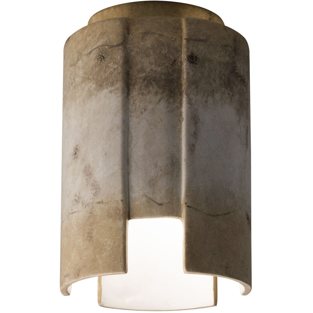Radiance Collection 1 Light 6.25 inch Midnight Sky/Matte White Outdoor Flush-Mount
