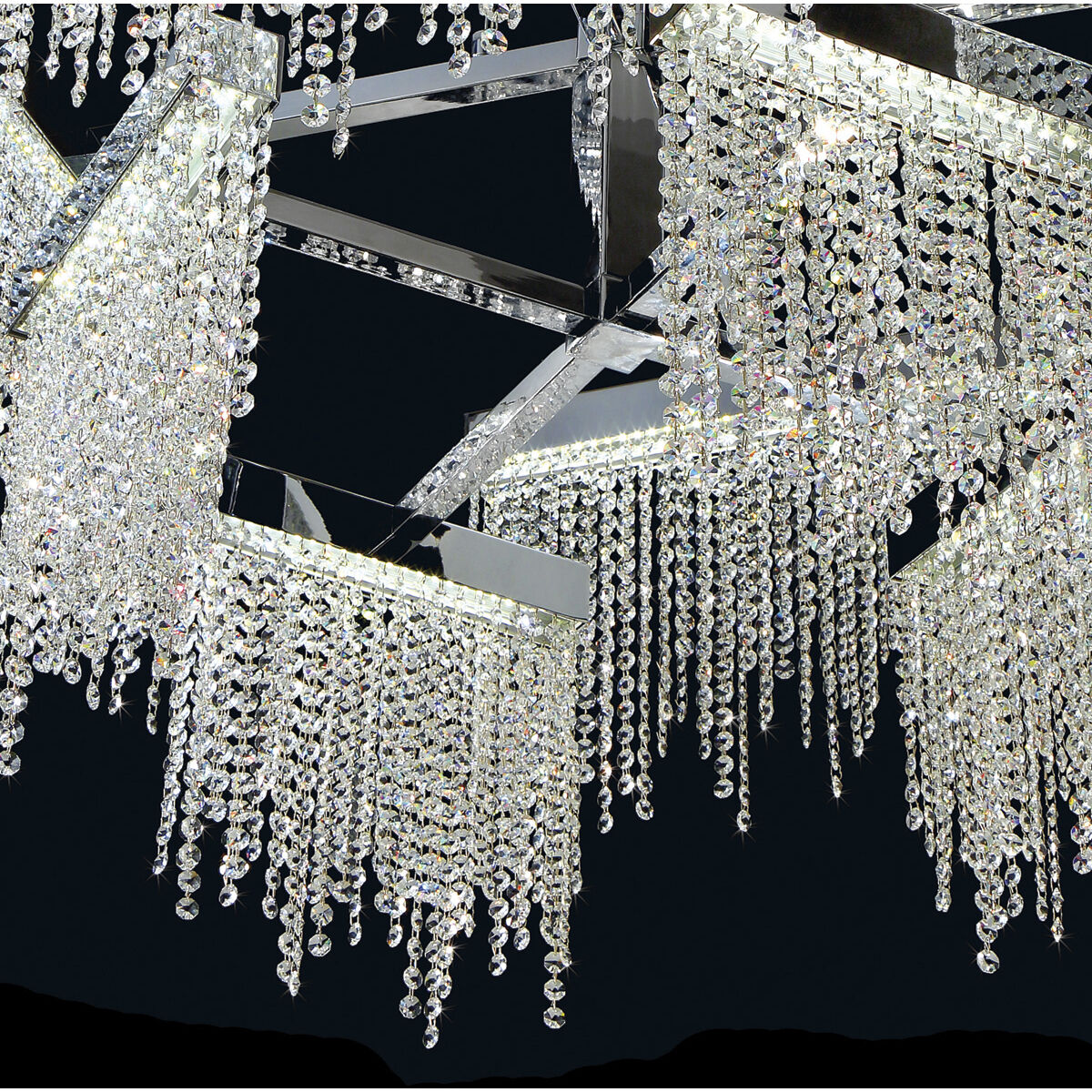 Rossi LED 28.5 inch Chrome Chandelier Ceiling Light