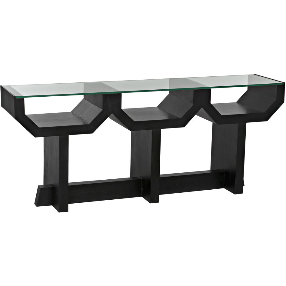Ando 75 X 16 inch Hand Rubbed Black Console