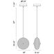 Caledonia LED 7 inch Chrome Pendant Ceiling Light in Clear, Small