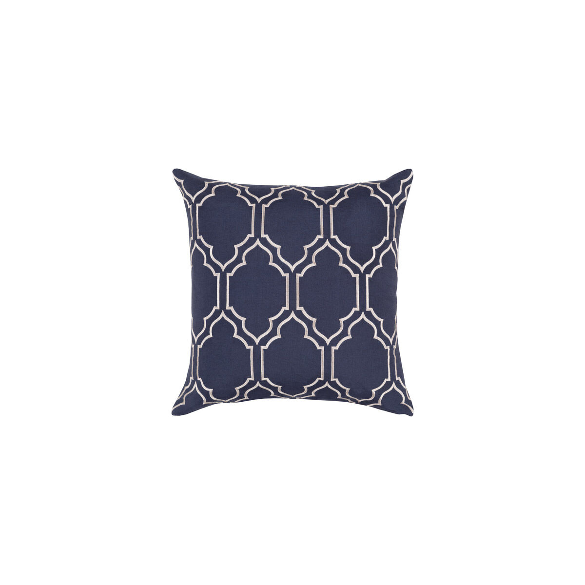Skyline 20 X 20 inch Navy and Ivory Throw Pillow