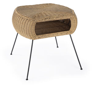 Coralitta Rattan End Table in Light Brown