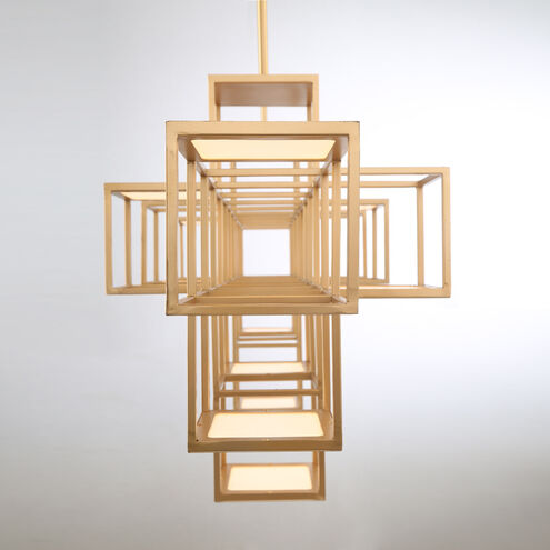 Ferro Linear Chandelier Ceiling Light in Gold