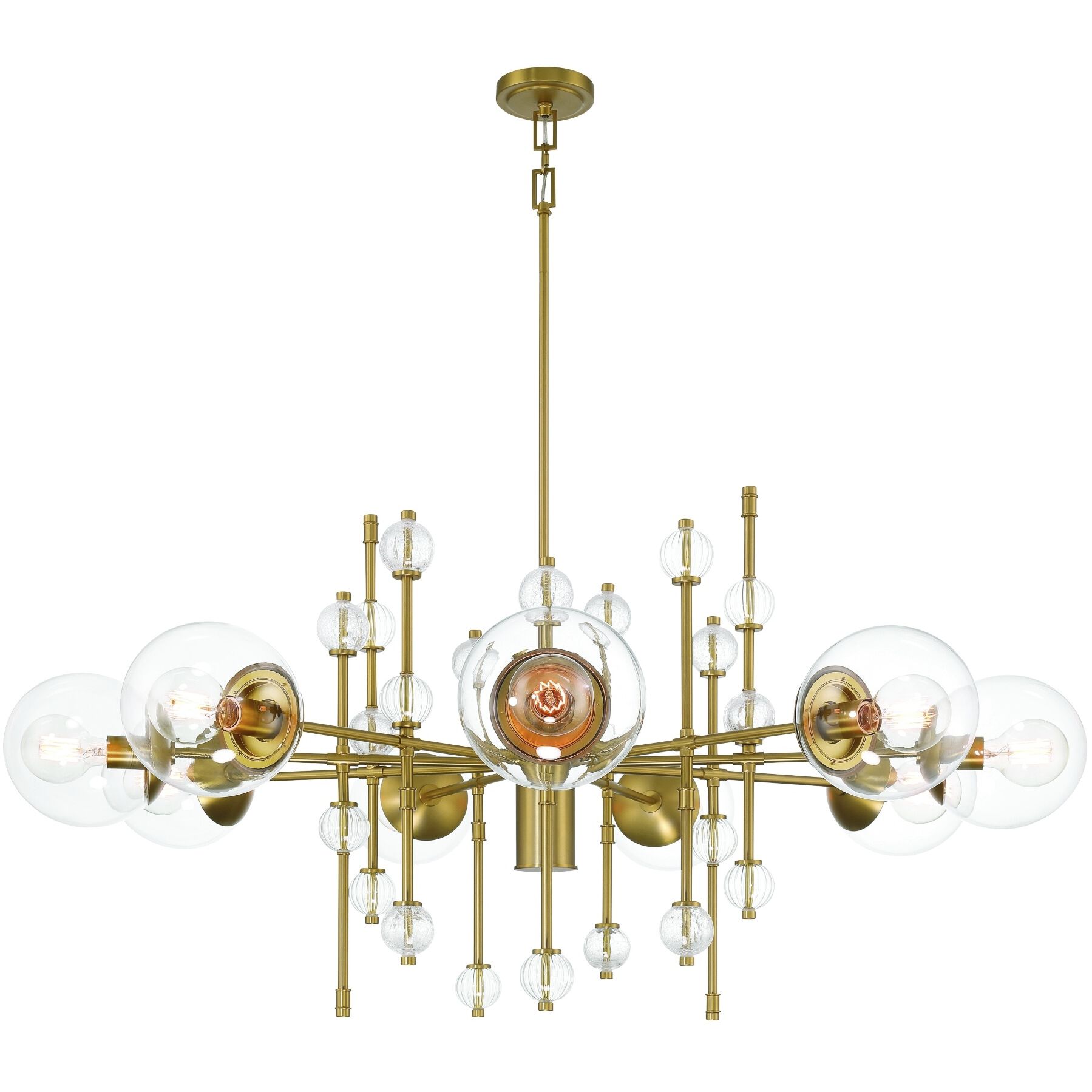 Traiton 9 Light 48 inch Gold Chandelier Ceiling Light