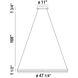 Spunto LED 47.25 inch Silver Chandelier Ceiling Light, Medium