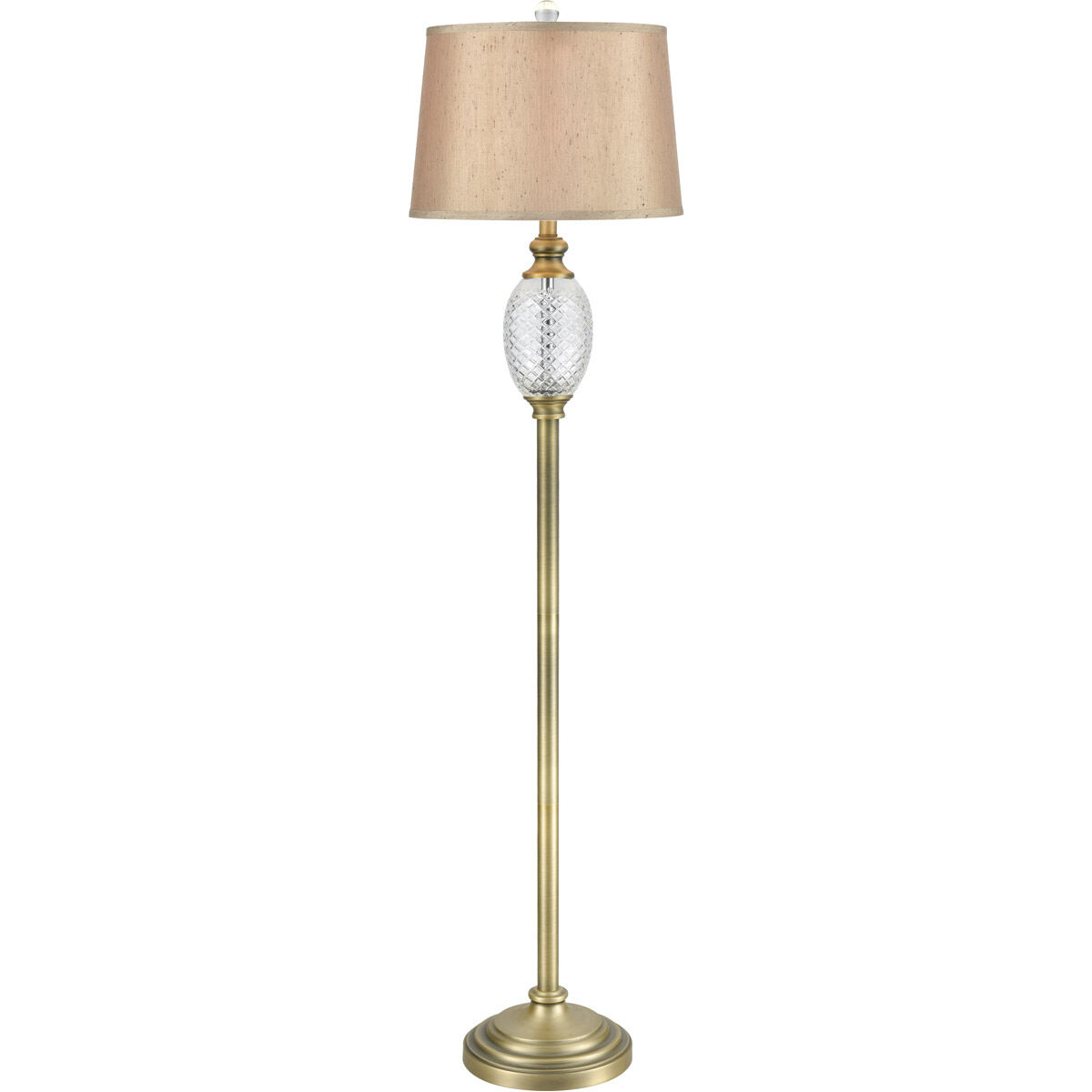 Evelyn 60 inch 150.00 watt Antique Nickel Floor Lamp Portable Light