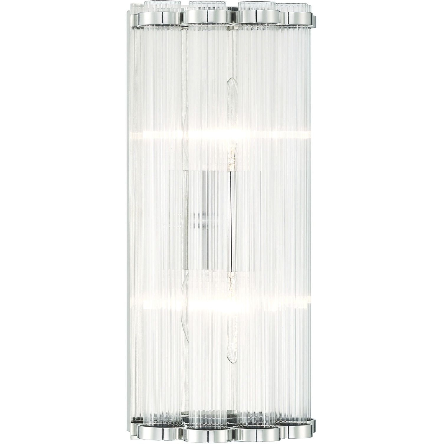 Glasbury Wall Sconce Wall Light in Polished Nickel