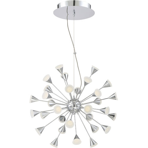 Esplo LED 25 inch Chrome Chandelier Ceiling Light