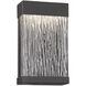 Tiffany LED 11.38 inch Black Outdoor Wall Sconce, Small