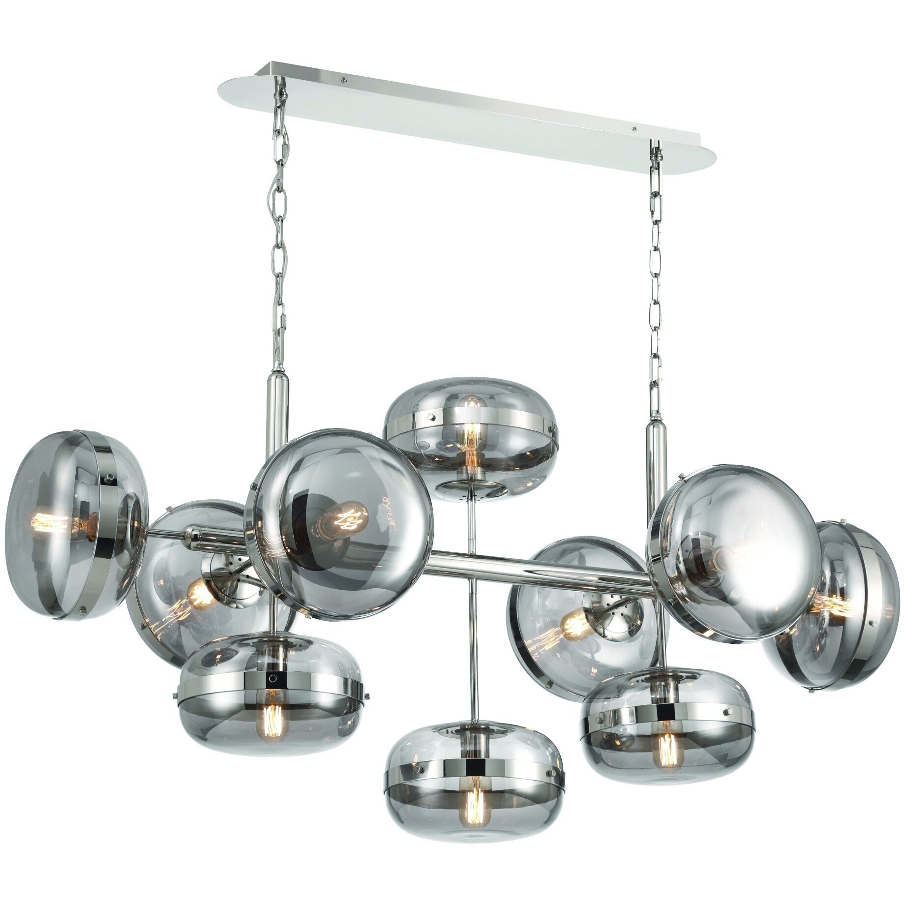Nottingham 10 Light 21.75 inch Polished Nickel Chandelier Ceiling Light