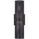 Westcliffe LED 17 inch Gold and Black Outdoor Wall Sconce