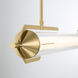Espada Linear Chandelier Ceiling Light in Polished Nickel