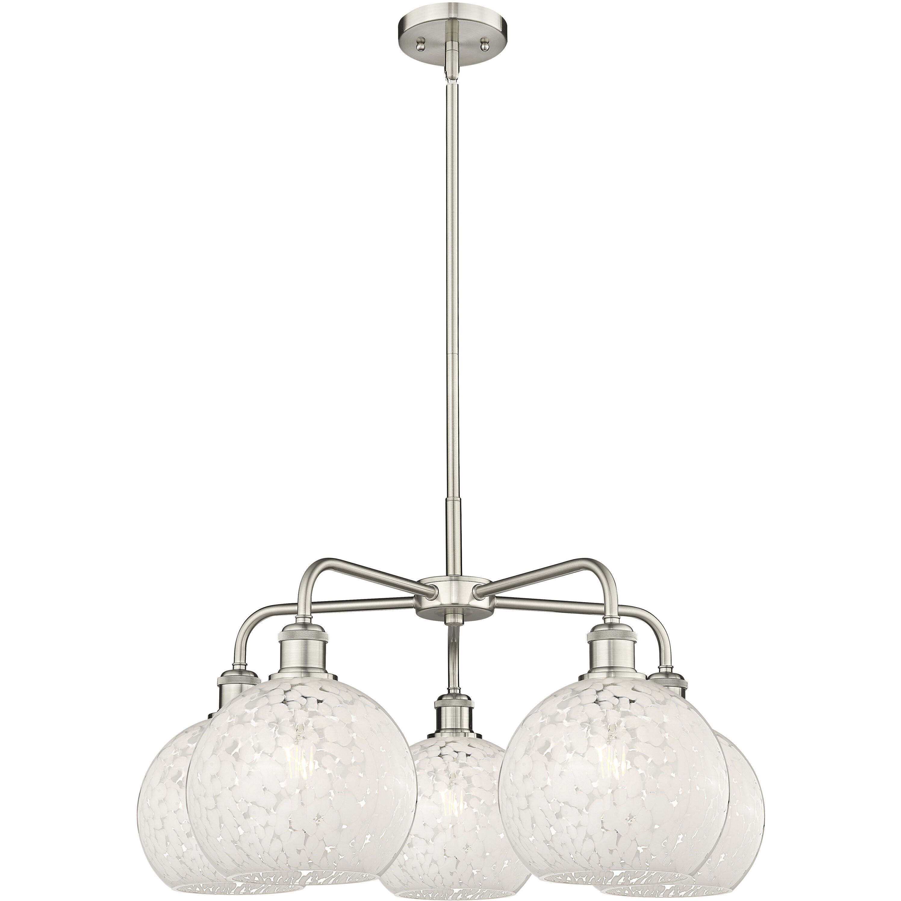 Ballston White Mouchette 5 Light 26.00 inch Chandelier
